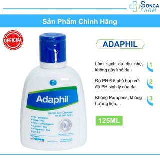 Sữa rửa mặt adaphil 125ml - sữa rửa mặt dịu nhẹ dành cho mọi loại da