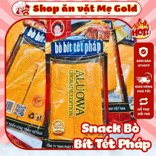 Bim bim bò bít tết Pháp Aluowa, snack miếng bò bít tết (gói 280g)