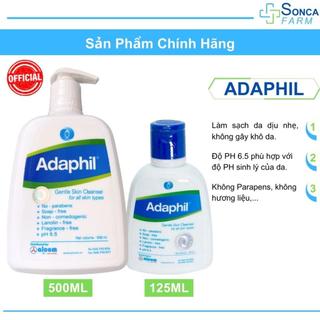Sữa rửa mặt adaphil 125ml/ 500ml dành cho da mụn, da nhạy cảm