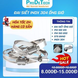 Đai siết inox 304 đai cổ dê cho ống gió hút mùi ống thông gió – STS Band