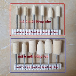 Đầu đánh bóng trang sức resin cán 2mm 2ly dùng cho tất cả các dòng máy mài mini, máy mài móng tay mũi đầu bông
