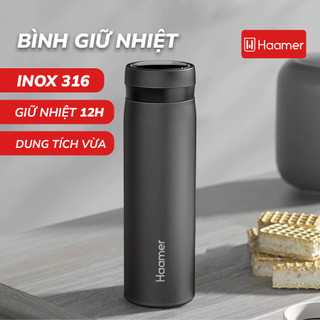  Bình giữ nhiệt HAAMER chất liệu INOX 316 giữ nhiệt tốt chống ăn mòn không thoát nhiệt dung tích 500ml - B028 