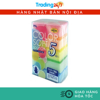 [Hỏa tốc HCM] Set 5 miếng xốp rửa bát có 1 mặt ráp SEIWA PRO NỘI ĐỊA NHẬT BẢN