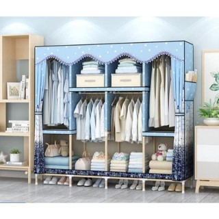 tủ quần áo tủ vải khung gỗ 3 buồng 6 mới ngăn đựng quần áo loại 1 bảo hành 12 tháng  tuvaicaocap