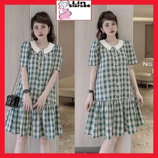Váy bầu mùa hè. đầm bầu thiết kế dáng suông đuôi cá tay ngăn chất lụa mềm mát ao28 lin store66
