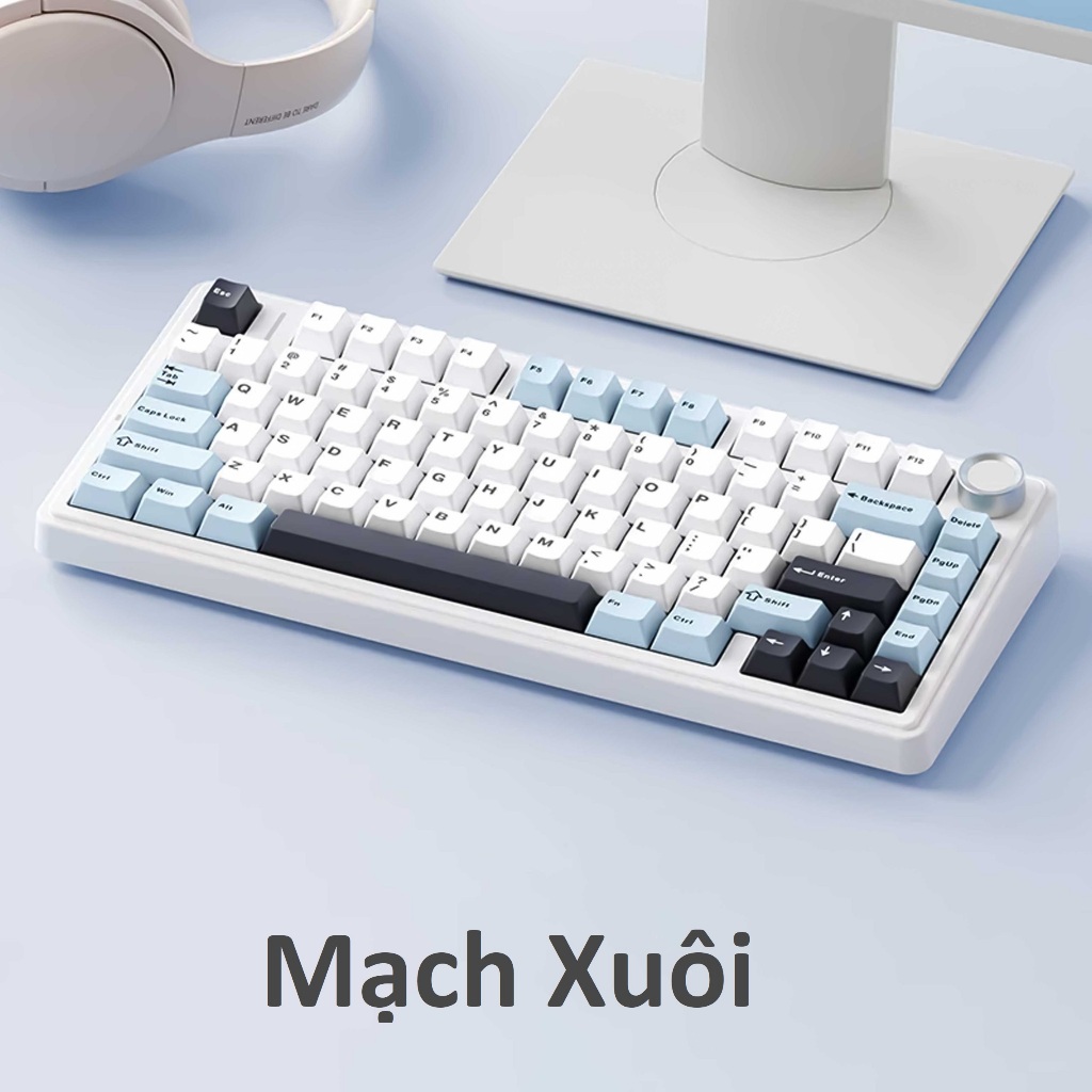 Bàn phím cơ không dây Aula F75 Pro, Silent, Hotswap 5 pin, 3 Modes, Led RGB & Đơn sắc Gasket 5 lớp | BigBuy360 - bigbuy360.vn