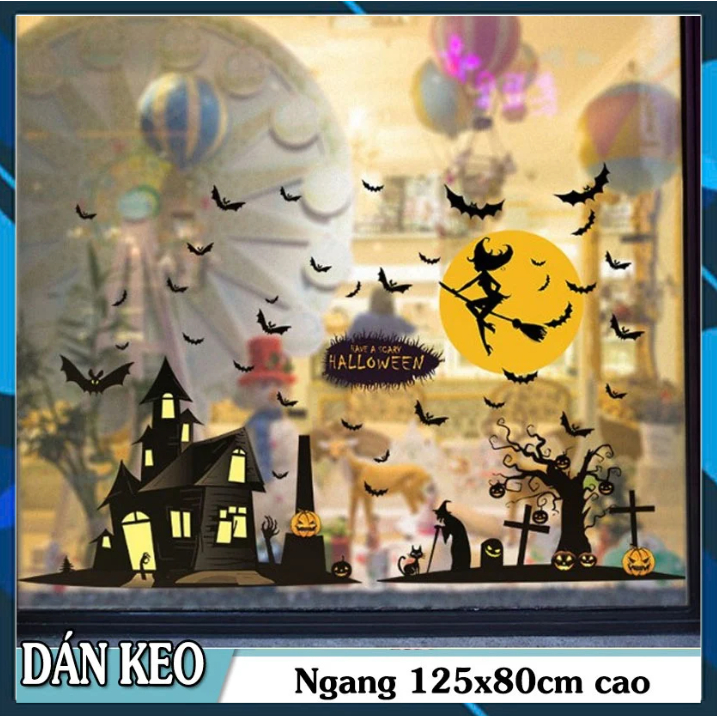 Decal dán tường Halloween - Nhà Ma đáng sợ