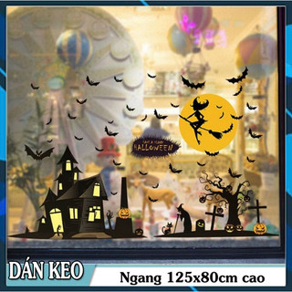 Decal dán tường Halloween - Nhà Ma đáng sợ