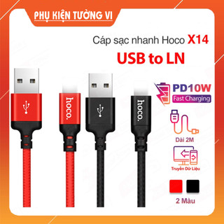 Cáp Hoco X14 cho ip,tablet táo dây dù chống đứt siêu bền - Dài 1M, 2M