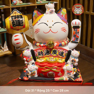 ( Hàng Nhật ) Mèo Thần Tài Vẫy Tay May Mắn Maneki Neko Nhật Bản - Size 30 cm