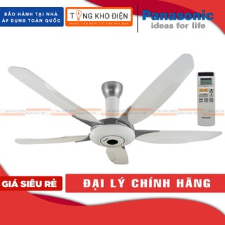 Quạt trần 5 cánh Panasonic F-60WWK | Điều khiển từ xa | Bảo hành tận nhà toàn quốc [CHÍNH HÃNG]