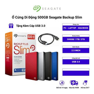 Ổ Cứng di  động SEAGATE 500GB Backup Plus Slim chính hãng HH3GVN