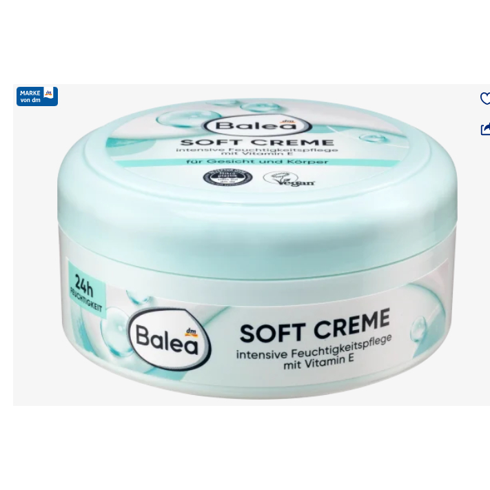 Kem dưỡng ẩm làm mềm da Balea Soft Creme.