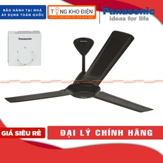Quạt trần 3 cánh Màu Đen Panasonic F- 60MZ2 | Hộp số gắn nổi | Bảo hành tận nhà trên toàn quốc [CHÍNH HÃNG]