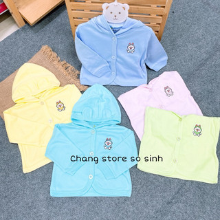 Áo khoác sơ sinh cho bé có nón / không nón chất liệu 100% cotton