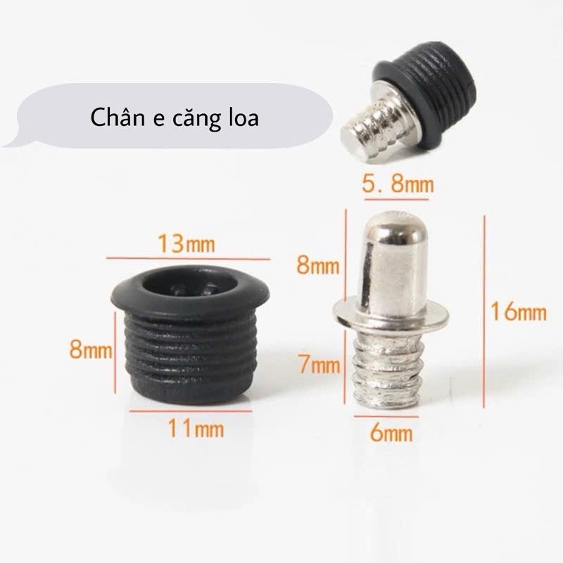 Chân cố định e căng loa kim loại, chốt e căng loa mạ niken - chấu e căng loa kim loại LT Speaker