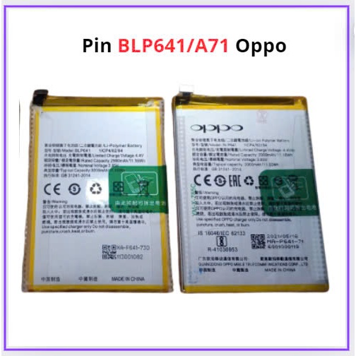 Pin oppo BLP641/A71 mới chất lượng tốt