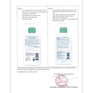 Sữa Rửa Mặt CeraVe Hydrating, Foaming Cleanser