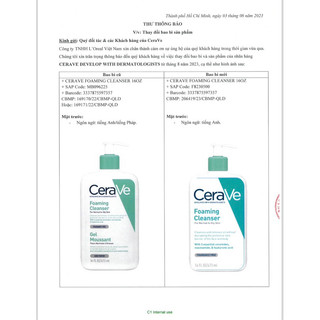 Sữa Rửa Mặt CeraVe Hydrating, Foaming Cleanser