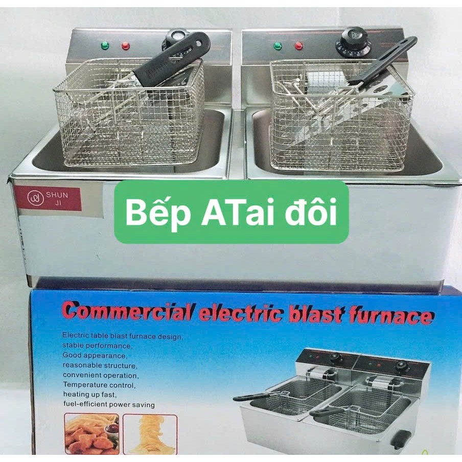 Bếp chiên nhúng đôi công nghiệp