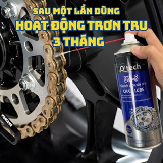 Chai xịt dưỡng sên, bôi trơn xích xe máy chống văng, chống rỉ sét O’tech BX-5 (450 ml) Chain Lube