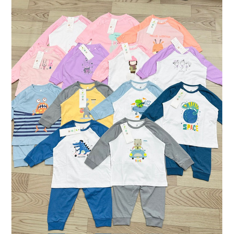 Bộ dài tay raglan in hình Lullaby bé trai/ bé gái NH746R-NH747R (Sz 12M-5Y) 2024