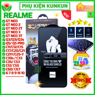 Cường lực Realme C53 C55 C33 C35 C11 C12 C21-Y C25Y C30s C33 Realme 6 7 8 9 9i Pro 10 Gt Neo 2 2T 3 5 Q5 Q3s Q3 [KK 3D]