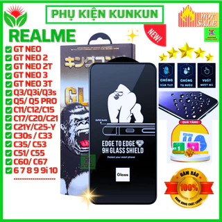 Cường lực Realme C53 C55 C33 C35 C11 C12 C21-Y C25Y C30s C33 Realme 6 7 8 9 9i Pro 10 Gt Neo 2 2T 3 5 Q5 Q3s Q3 [KK 3D]