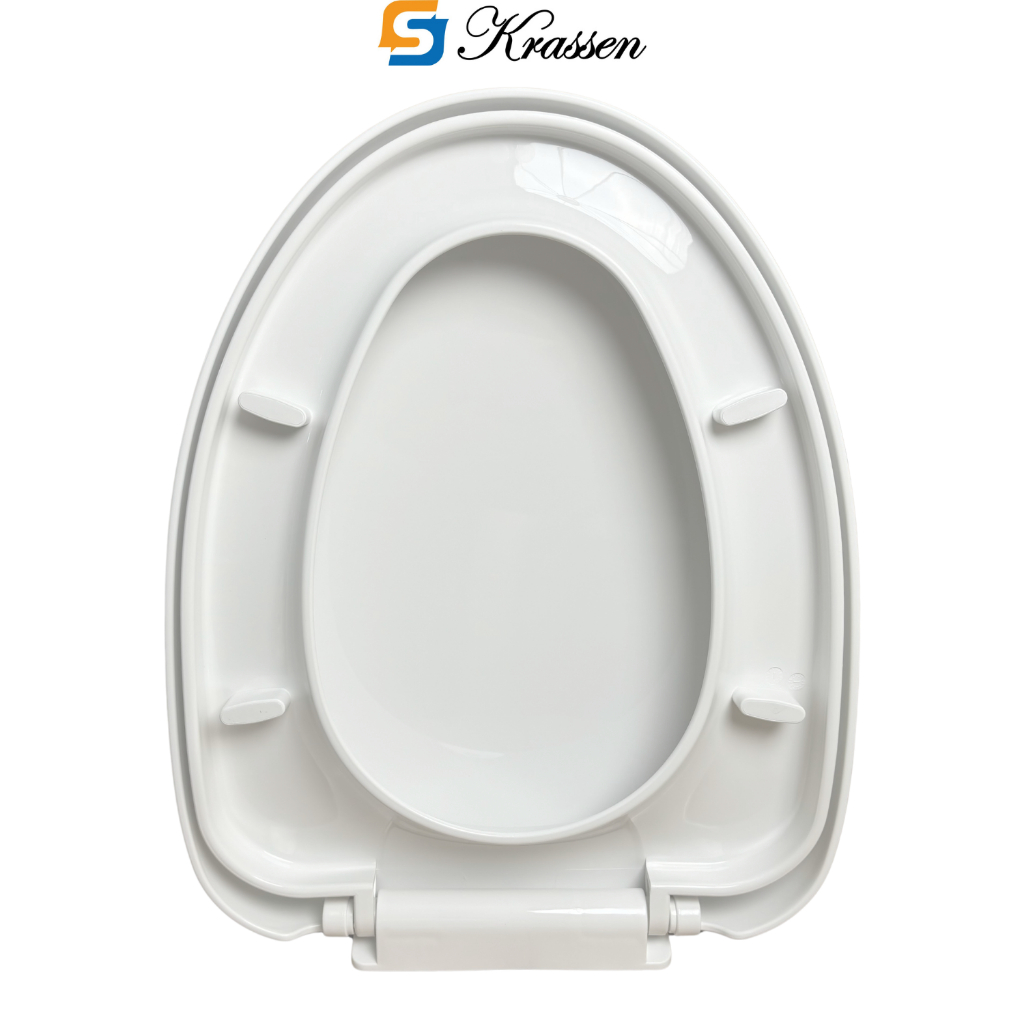 Mã KR.26 Nắp bồn cầu đóng mở êm KRASSEN loại nâng cấp - mũi nhọn - chuyên dùng cho bồn cầu của TOTO và INAX
