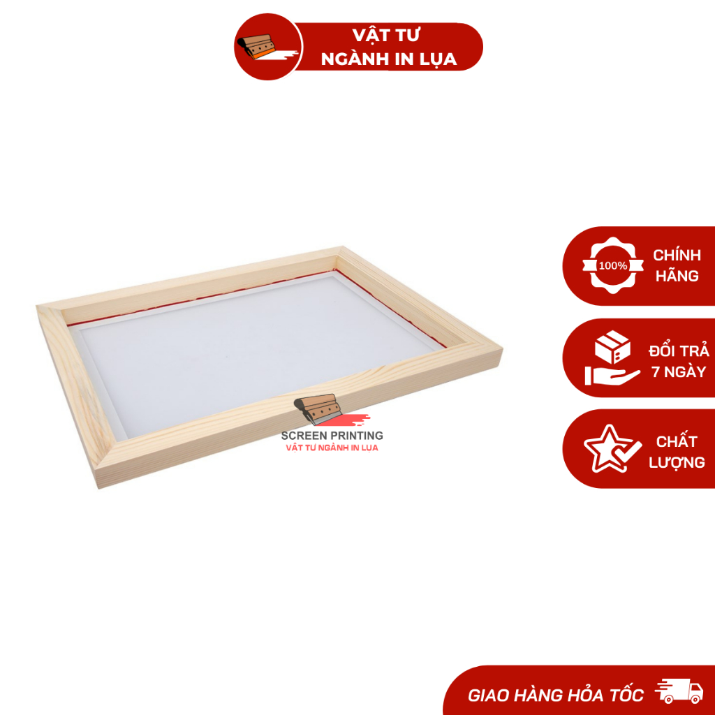 Khung in lụa 30x40cm đã được căng lụa