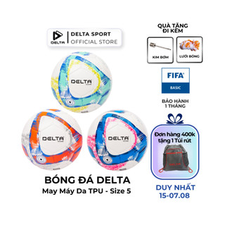 Bóng Đá DELTA 5M Size 5 Chất Liệu Da TPU Chơi Trên Sân Cỏ Nhân Tạo Dùng Cho 12 Tuổi Trở Lên