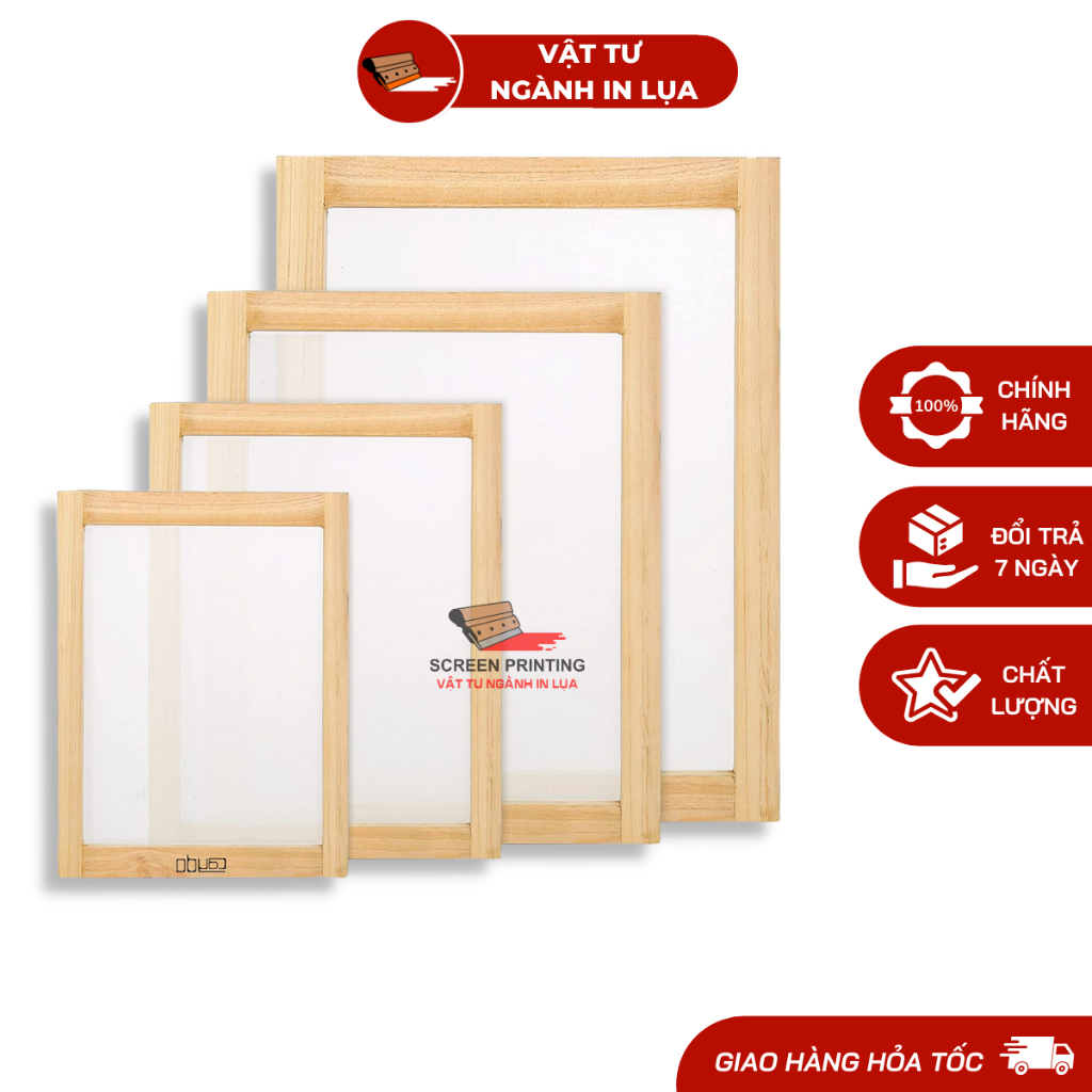 Khung in lụa nhiều kích thước