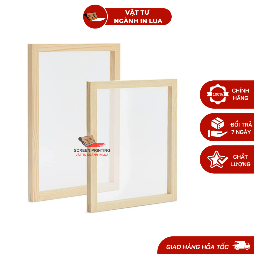 Khung in lụa 20x30cm đã được căng lụa