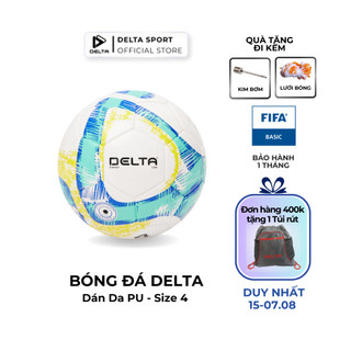 Bóng Đá DELTA 4D Size 4 Chất Liệu Da PU Chơi Trên Nhiều Loại Sân Sử Dụng Cho 9 - 12 Tuổi