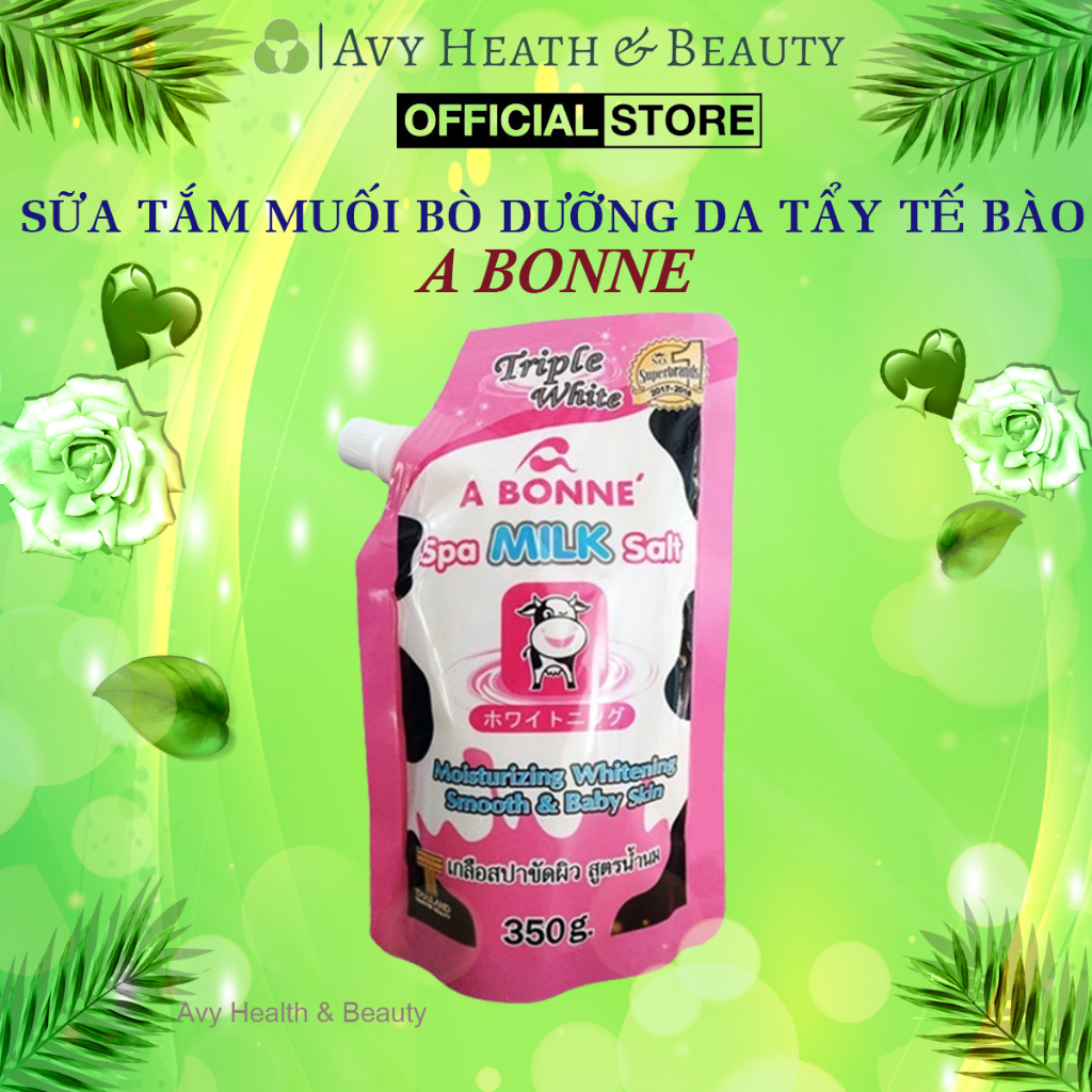 Muối Tắm Sữa Bò Tẩy Tế Bào Chết A Bonne Spa Milk Salt Thái Lan - Muổi Tắm Dưỡng Da Sạch Bụi Bẩn A Bo