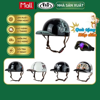 Mũ Bảo Hiểm 1/2 Ngựa Cong Đội Ngược V&S S05 - Hàng Chính Hãng Bảo Hành 12 Tháng - Sản Phẩm Thời Trang Và Cao Cấp