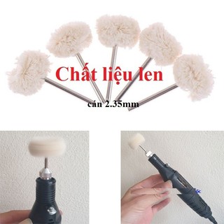đầu đánh bóng hay len đánh bóng chân 2mm - đánh bóng bánh xe - mũi đánh bóng bằng vải