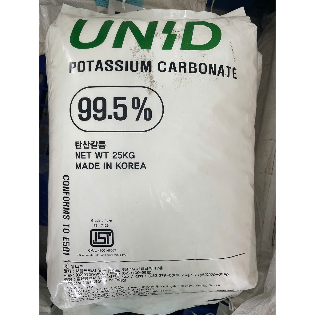Hóa chất K2CO3 99.5% bao 25kg - Hàn Quốc