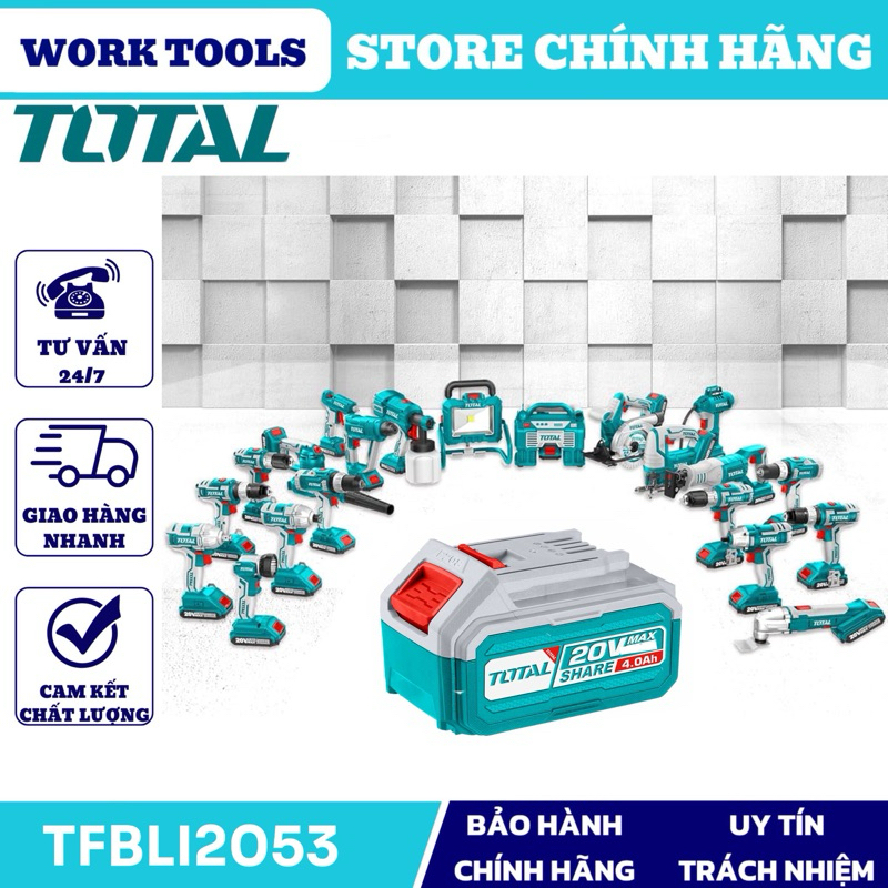 TOTAL Pin 20V 5.0Ah TFBLI2053 ( Chính hãng Total )