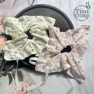 Dây cột tóc scrunchies vuông thiết kế đẹp dễ thương TÍM STORE phụ kiện thời trang phong cách hàn quốc