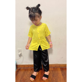 (8-35kg)bộ bà ba gấm lụa bé gái,bà ba lụa gấm bé gái