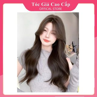 Tóc giả nguyên đầu 2 mái xoăn nhẹ đuôi- mã C8181