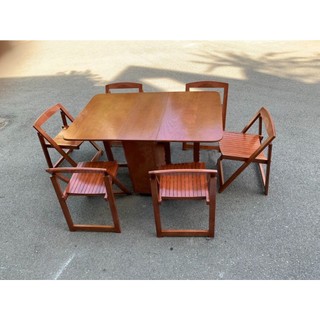 Bàn ăn thông minh gỗ sồi tự nhiên - bộ 6 ghế bàn 1m4