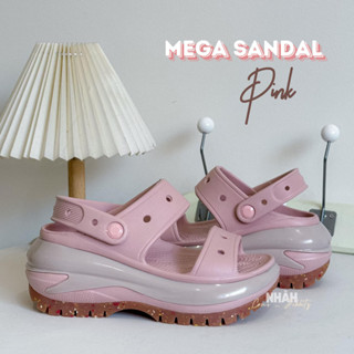 Dép sục Crocs Mega Sandal Màu Hồng nhạt- MÀU MỚI 2024