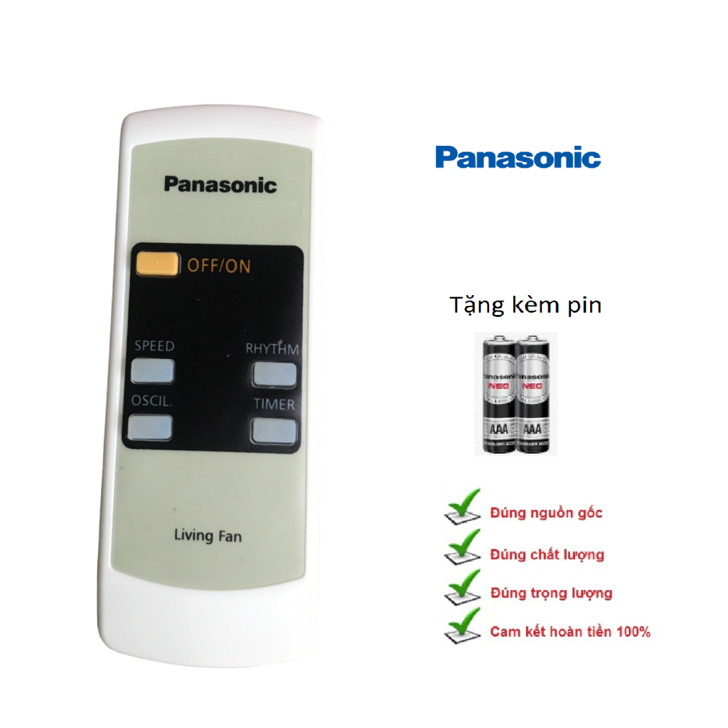Điều khiển quạt cây và treo tường Panasonic F409K hàng tốt - Tặng kèm pin 