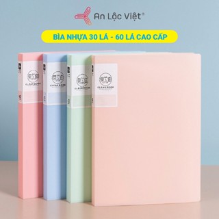 [BÌA NHỰA NHIỀU LÁ SIÊU HOT] Bìa Nhựa Nhiều Lá A4 - A3 gồm 30 lá - 60 lá màu sắc pastel cực xinh, chất liệu nhựa cao cấp