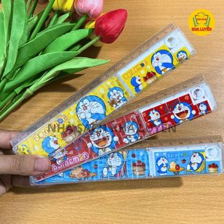 Thước kẻ nhựa Doremon mê cung - ghép hình đẹp, dễ thương .