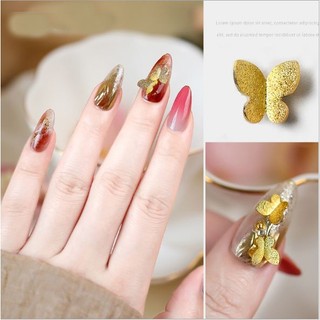 Túi 10 con bướm kim loại mini trang trí móng