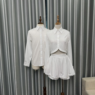 Set đồ đôi sơ mi nam nữ đính hạt thiết kế sang trọng phù hợp cặp đôi, Set couple người yêu hot trend mới 2024(có lẻ)