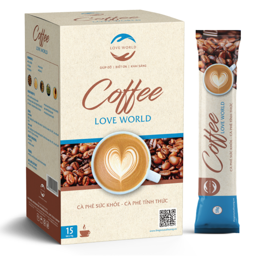 Coffee sữa Love World cà phê kiểm soát cân nặng – 15 gói/hộp